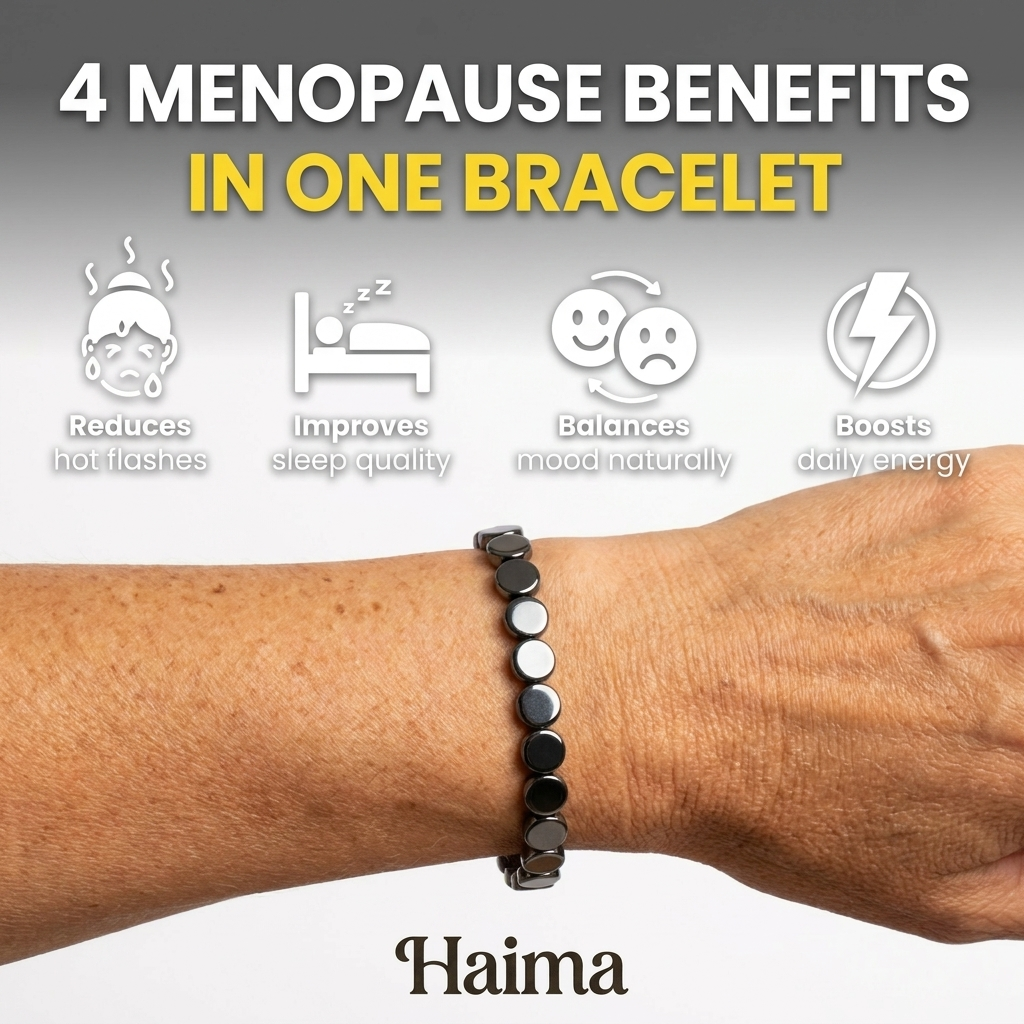 Haima Facebook ad: Haima Hematite Bracelet | Your Natural Menopause Solution
