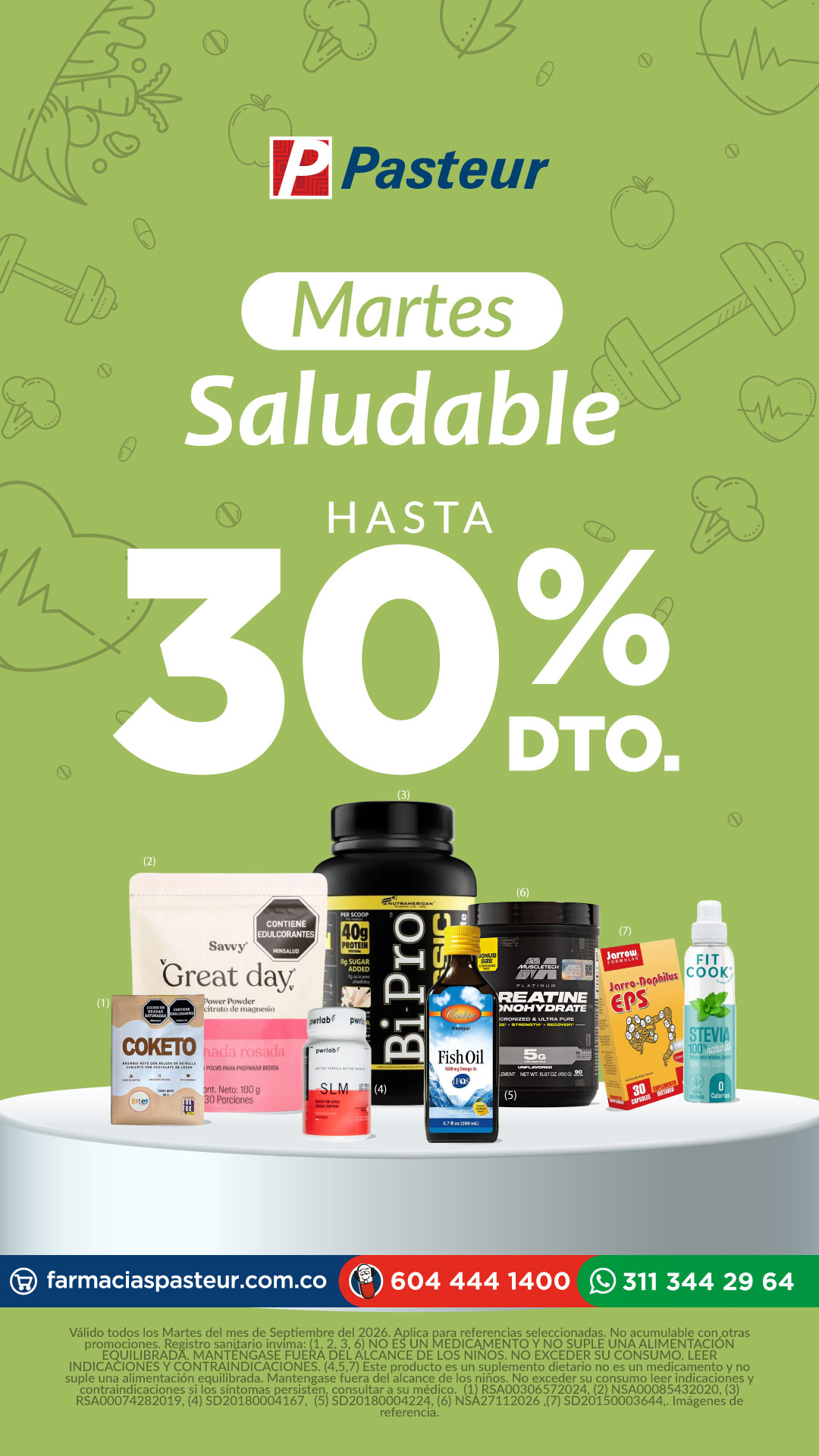 Farmacias Pasteur Facebook ad: Martes Saludable