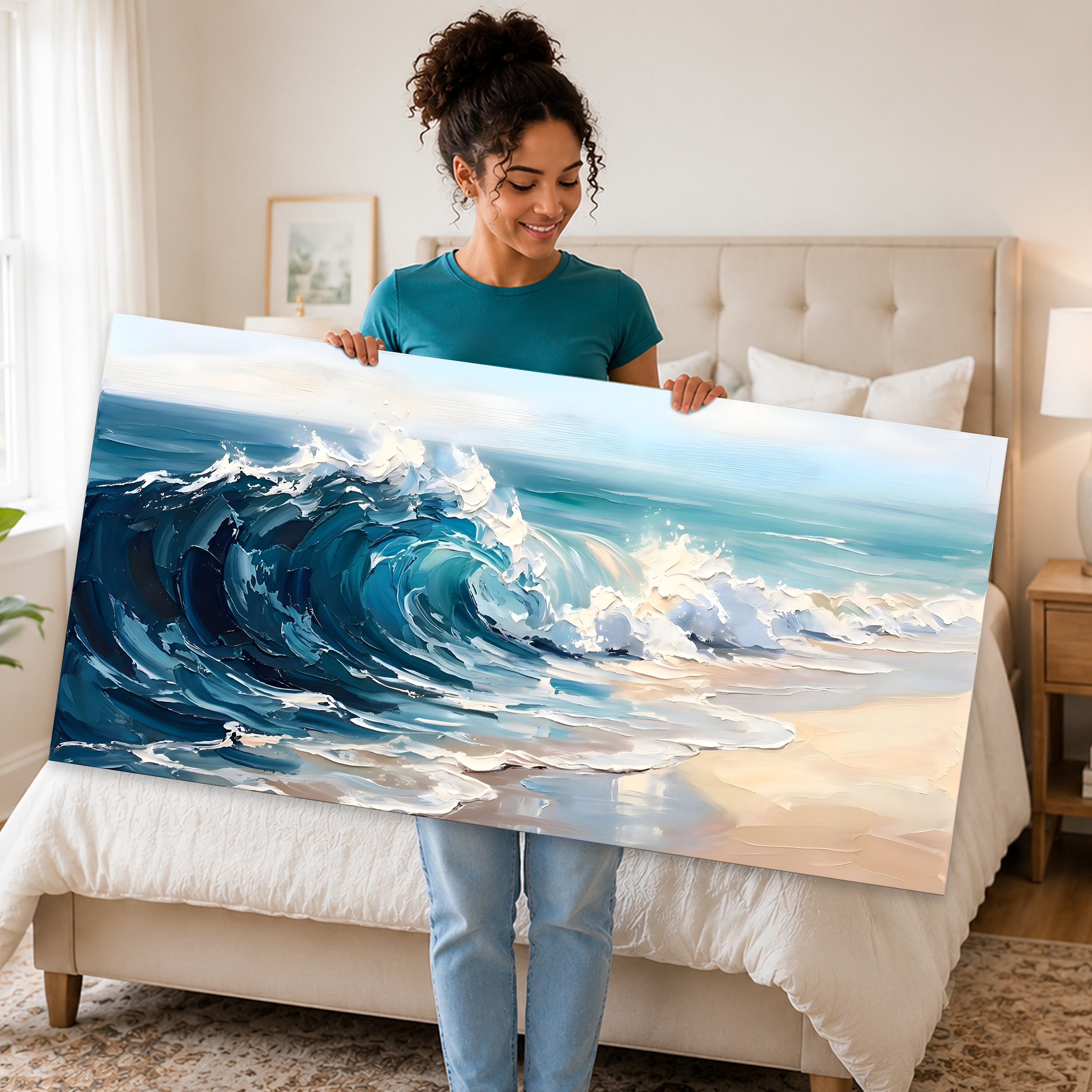Tailored Canvases - Personalized Art Facebook ad: Ocean Tide Escape | Made in the USA | Ships Fast