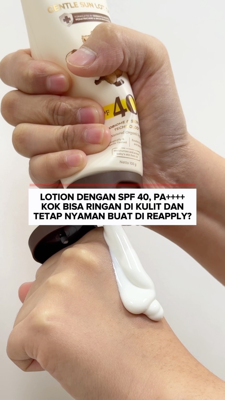 Moell Baby Skincare Facebook ad: Triple Protection tapi teksturnya ringan dan mudah diblend?