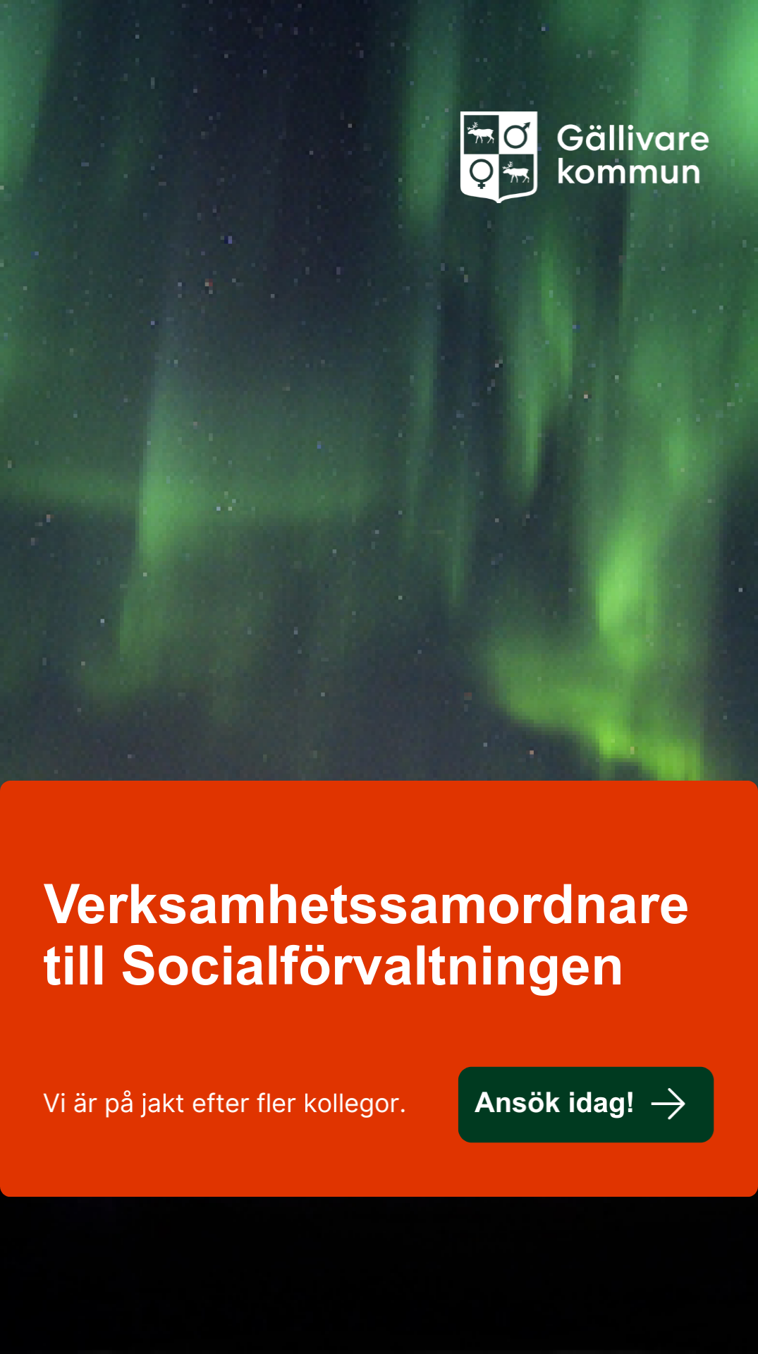 Gällivare kommun Facebook ad from Feb 27, 2026