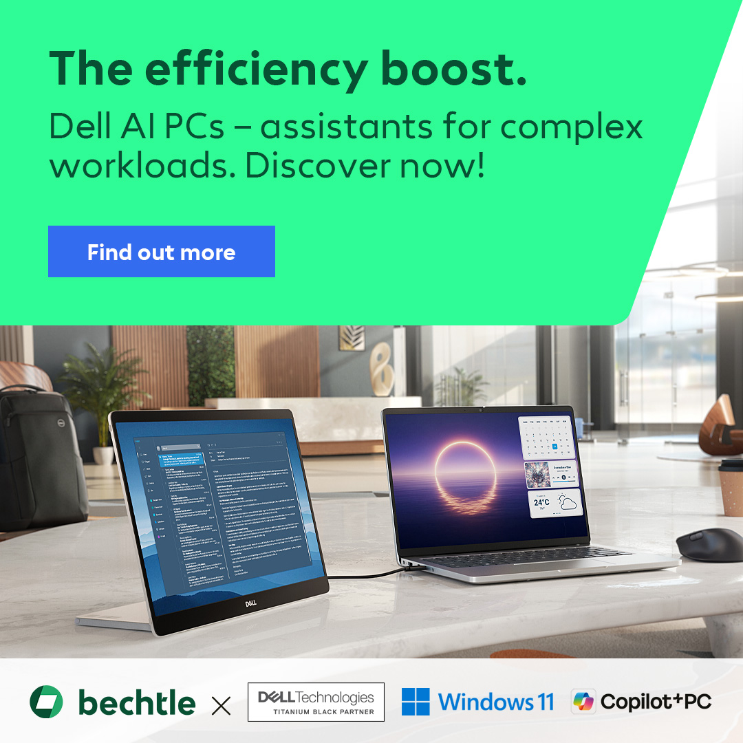 Bechtle Facebook ad: Specific use cases for greater productivity.