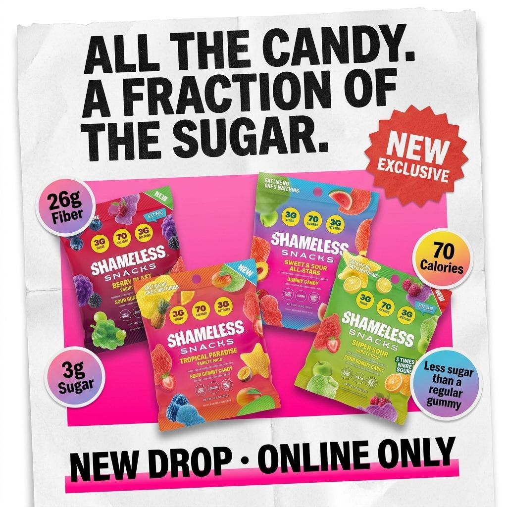 Shameless Snacks Facebook ad