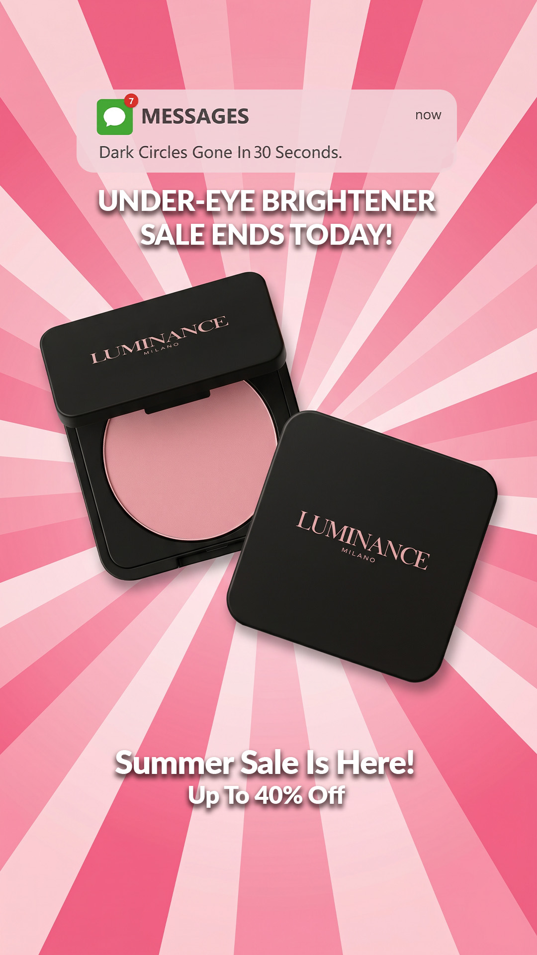 Luminance Milano Facebook ad: The under-eye trick MUAs swear by