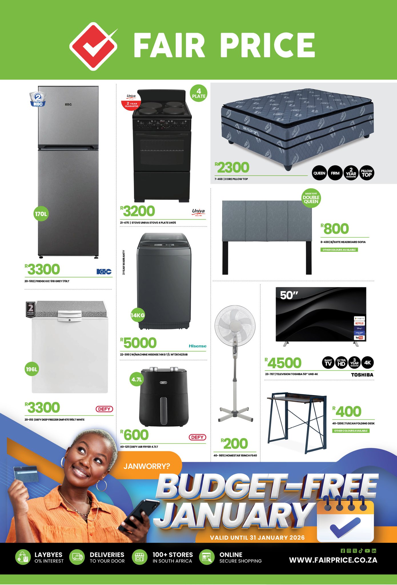 FAIR PRICE Facebook ad: BUDGET-FREE JANUARY, ONLY AT FAIRPRICE!