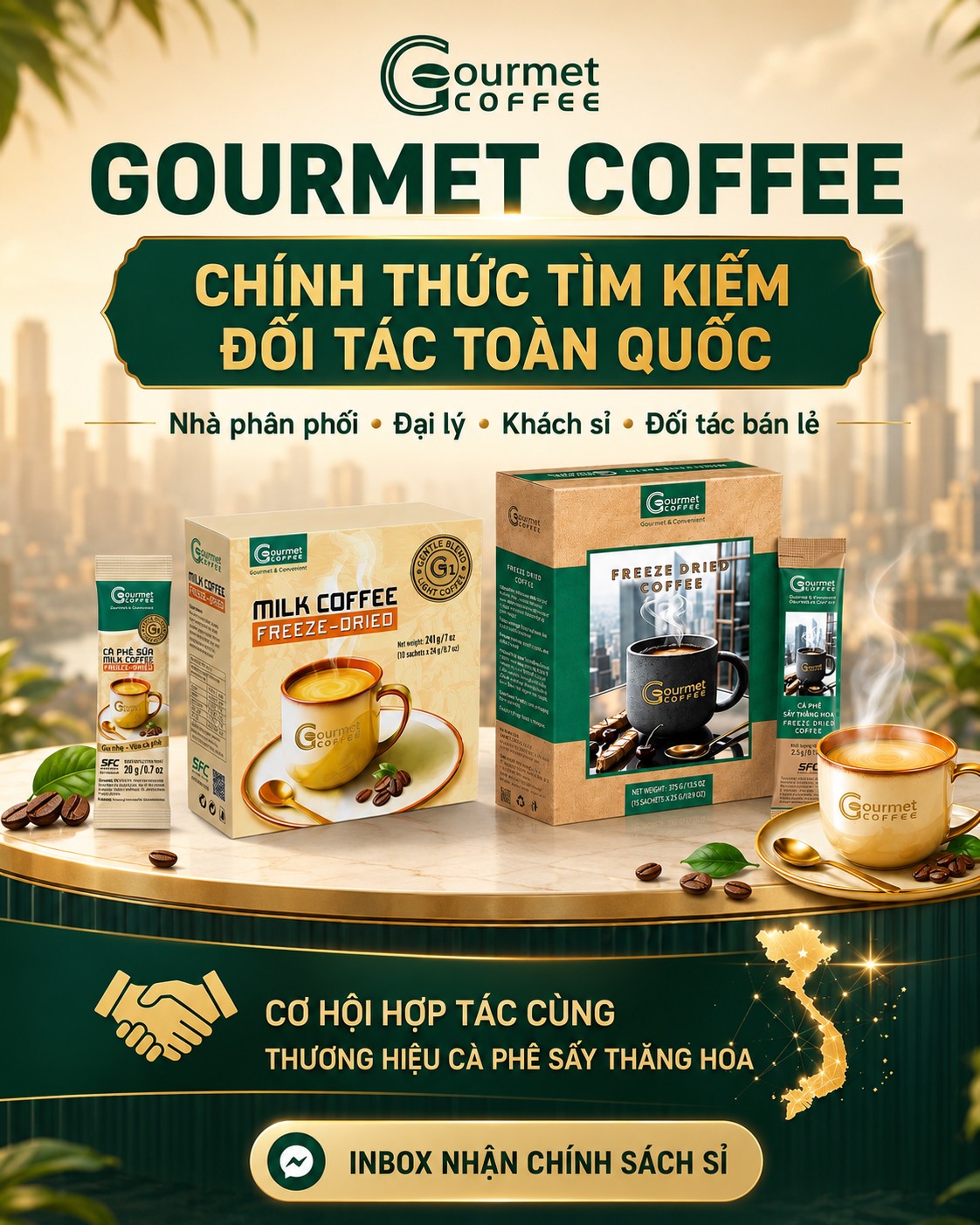 Gourmet Coffee Facebook ad: GOURMET COFFEE, MỞ RỘNG HỆ THỐNG PHÂN PHỐI…