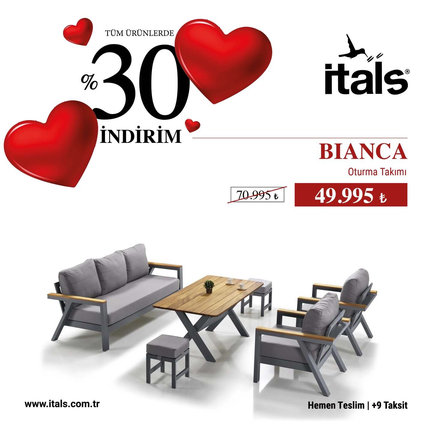 İtals Bahçe Mobilyaları Facebook ad: Şubat Ayına Özel %30 İndirimli Fiyatlar İle…