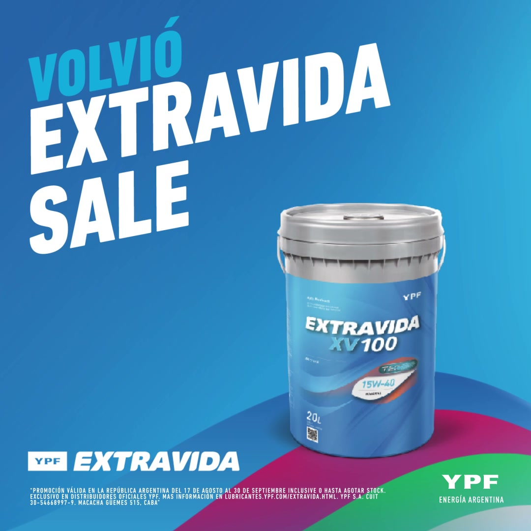 YPF Facebook ad: ¡No dejes pasar EXTRAVIDA SALE!