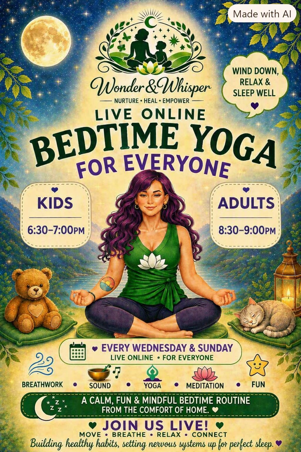 Wonder and Whisper Facebook ad: Love our nurting wind downs.