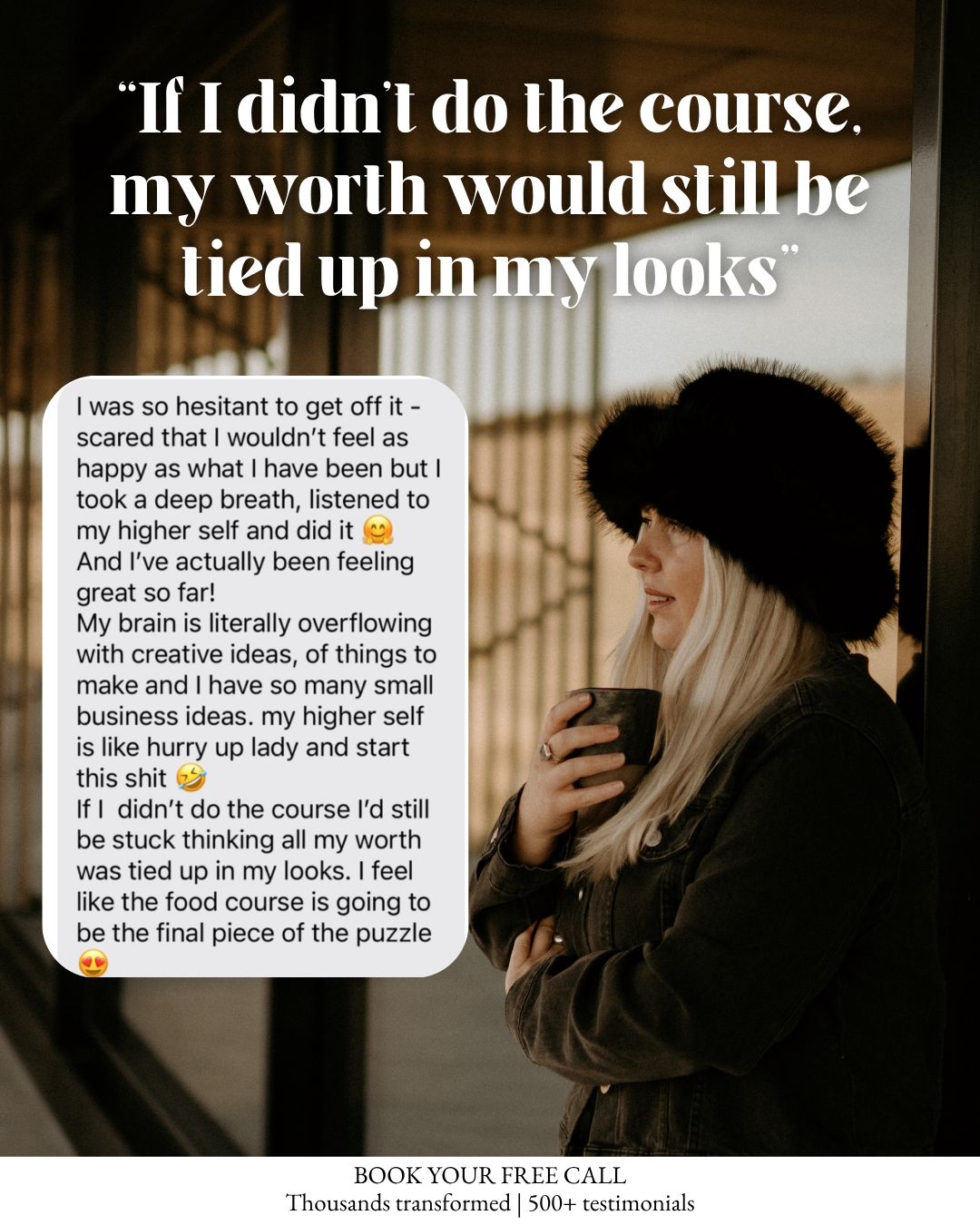 Georgie Thomas Facebook ad: Over 350 testimonials from women just like you!
