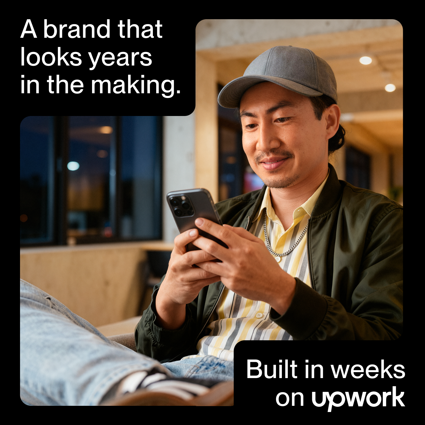 Upwork Facebook ad: Find brand strategists on Upwork