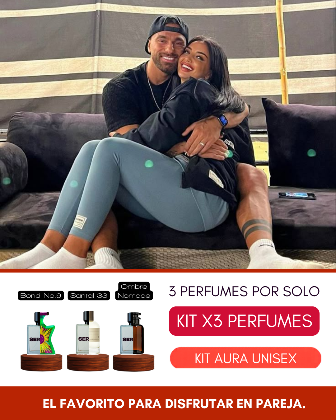 Serene parfum. Facebook ad: Paga 2 y Lleva 3, Arma tu Kit