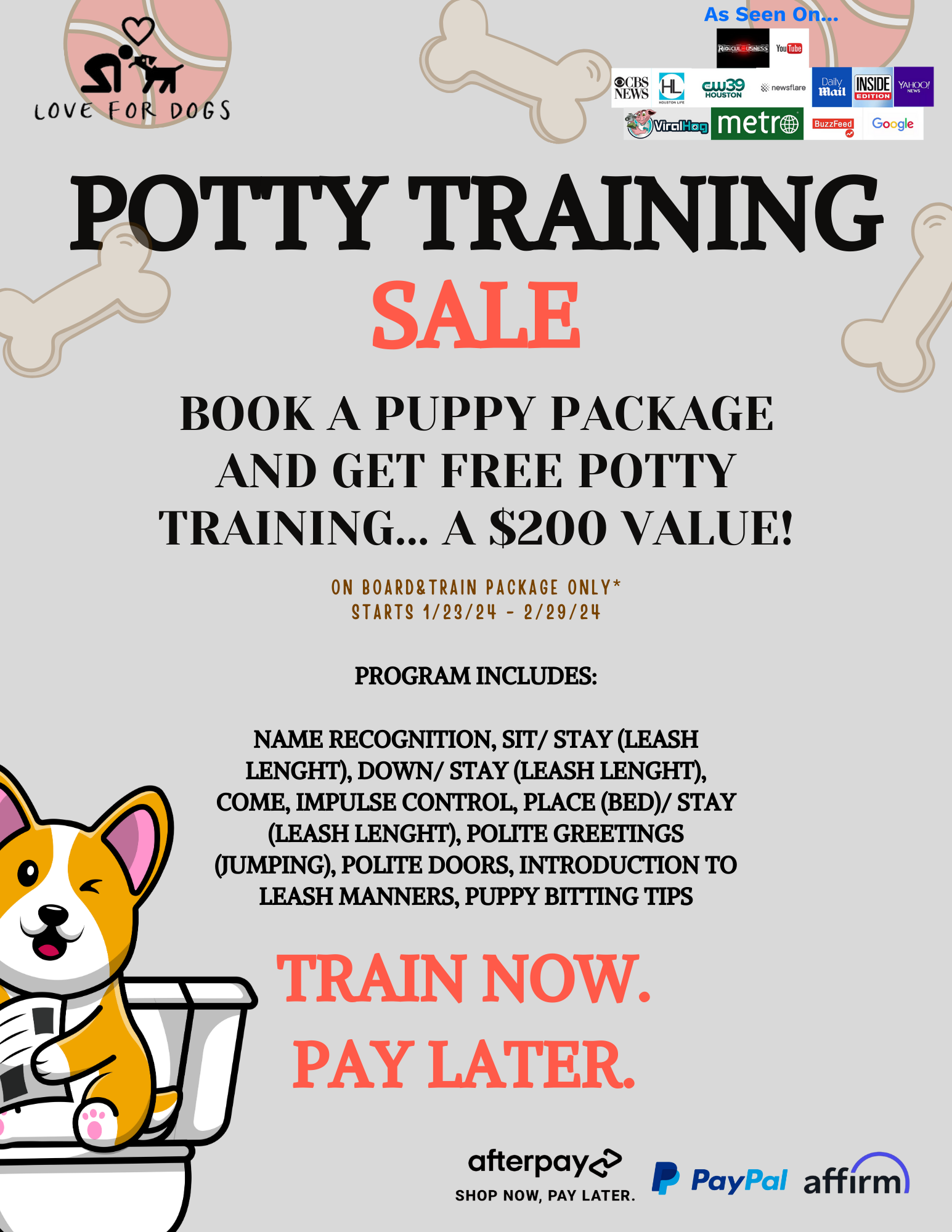 Love For Dogs - Training Facebook ad: Love for Dogs Obedience Training, Puppy Training and…