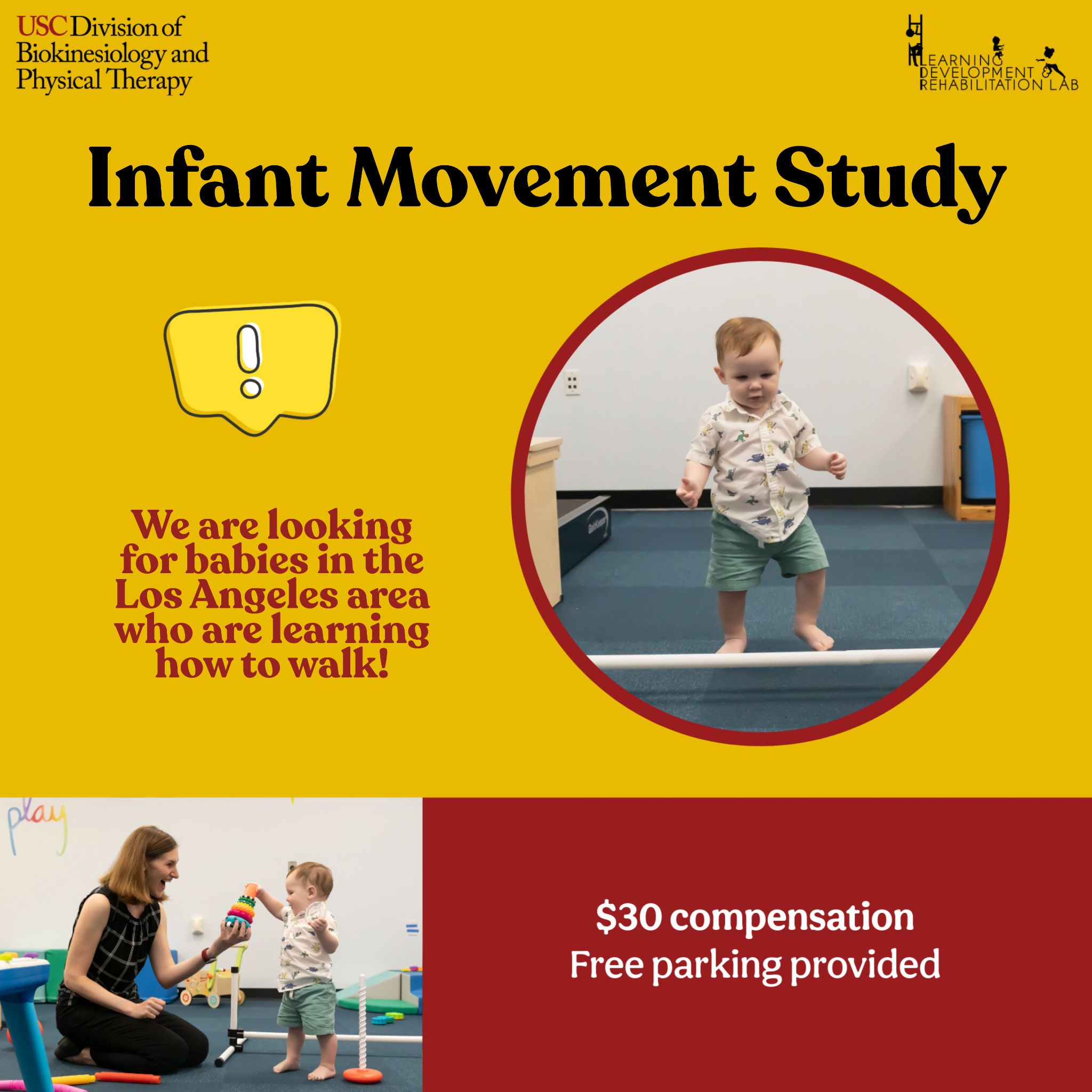 USC Learning, Development, and Rehabilitation Lab Facebook ad