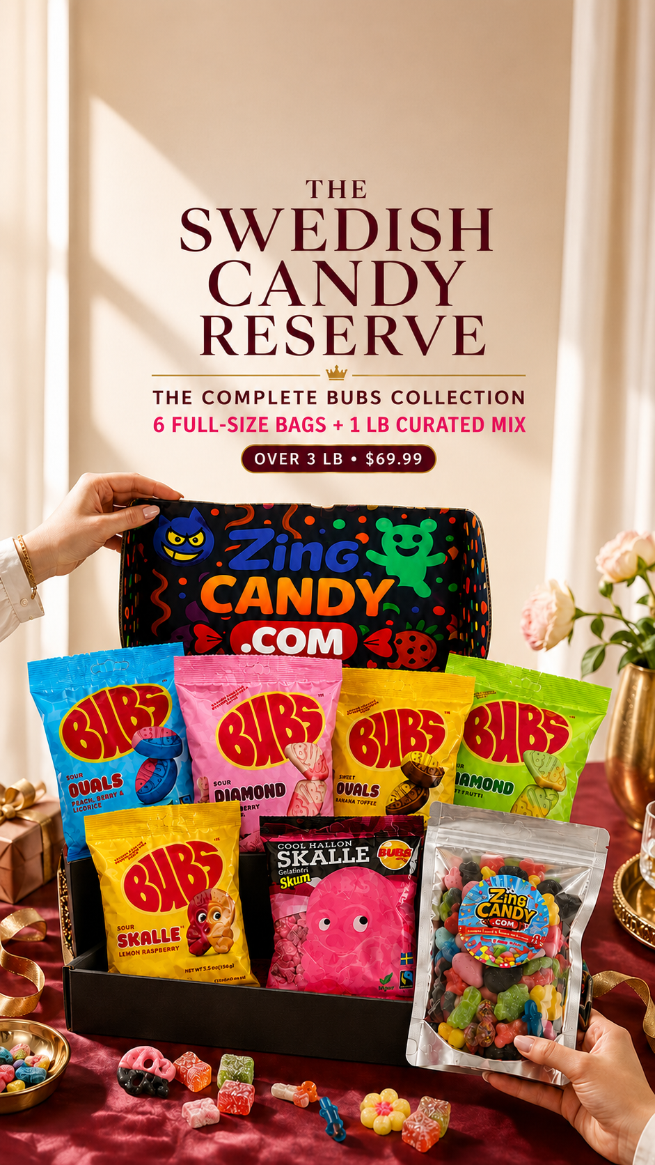 ZingCandy Facebook ad: The Ultimate Swedish Candy Experience