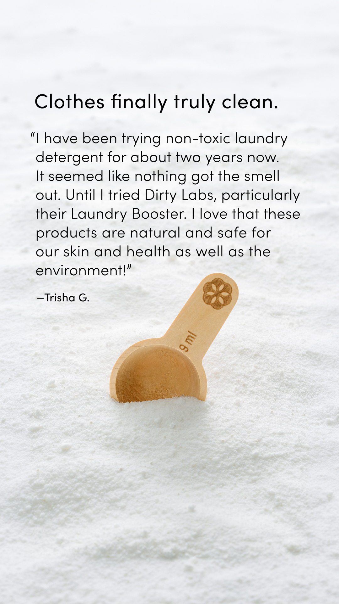 Dirty Labs Facebook ad: Clean: nothing left behind.