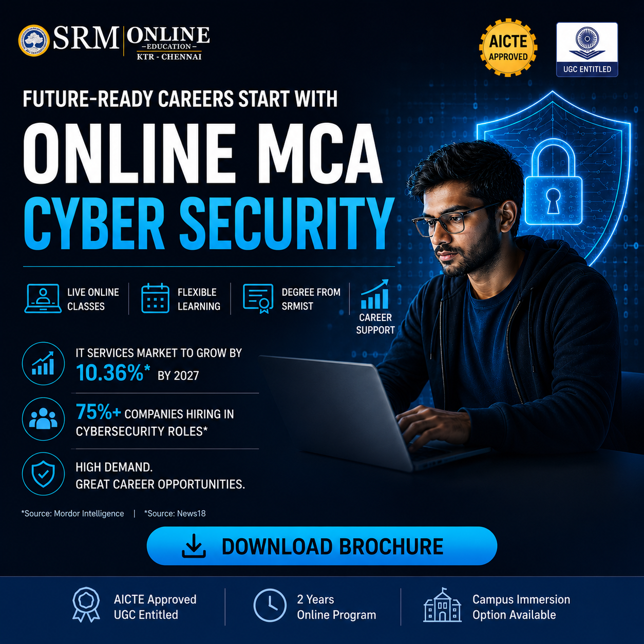 SRM Online Education Facebook ad