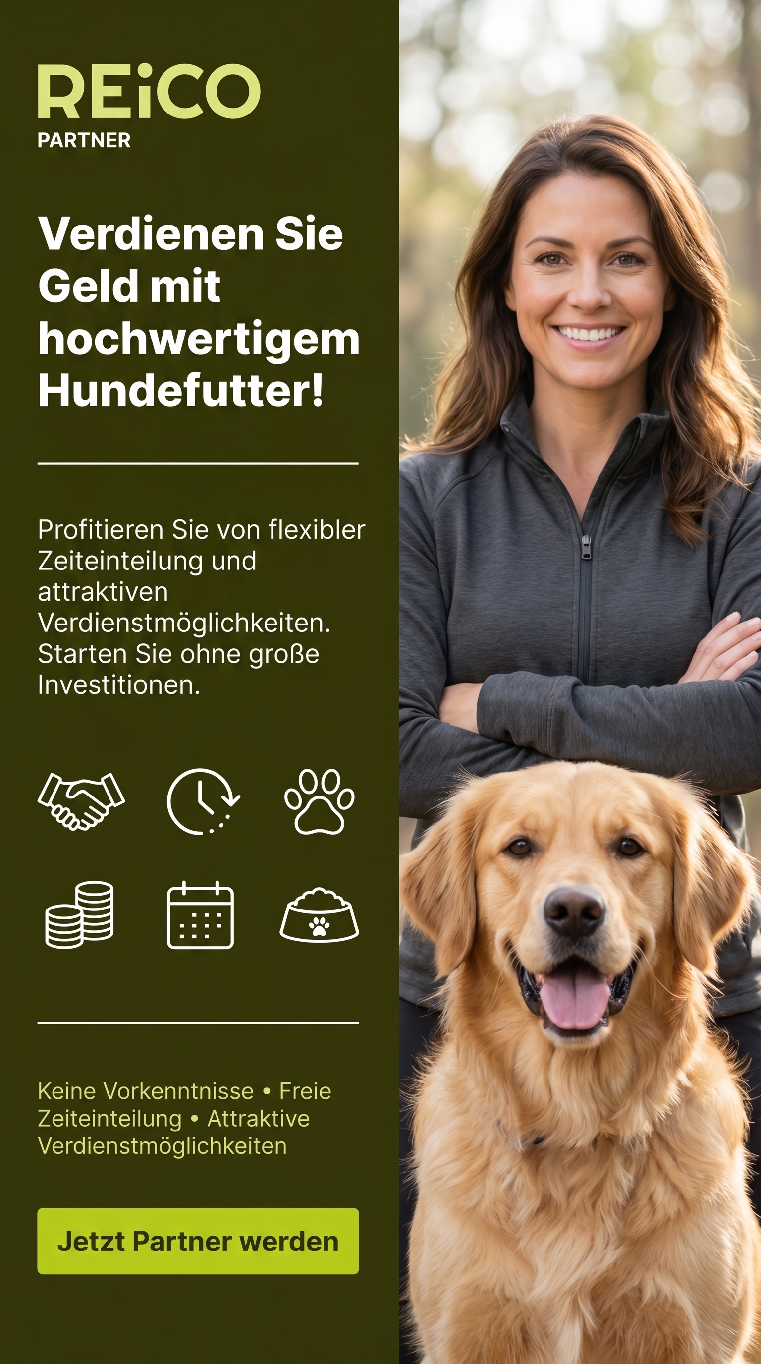 Clemens Eigler Reico Partner Facebook ad: Hundefutter empfehlen & verdienen