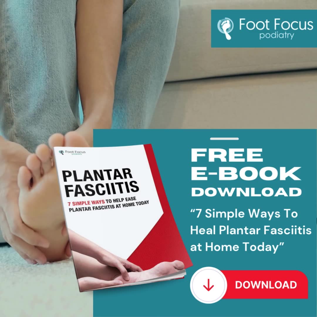 Foot Focus Facebook ad: Download Your FREE Plantar Fasciitis Info Pack
