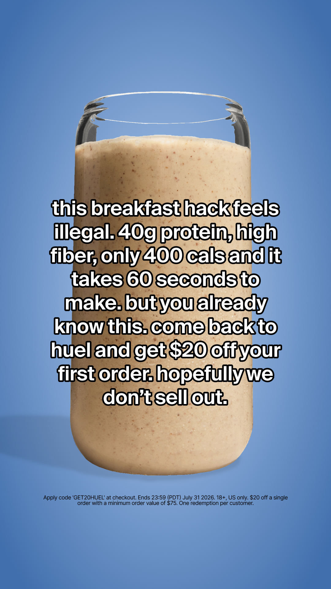 Huel Facebook ad