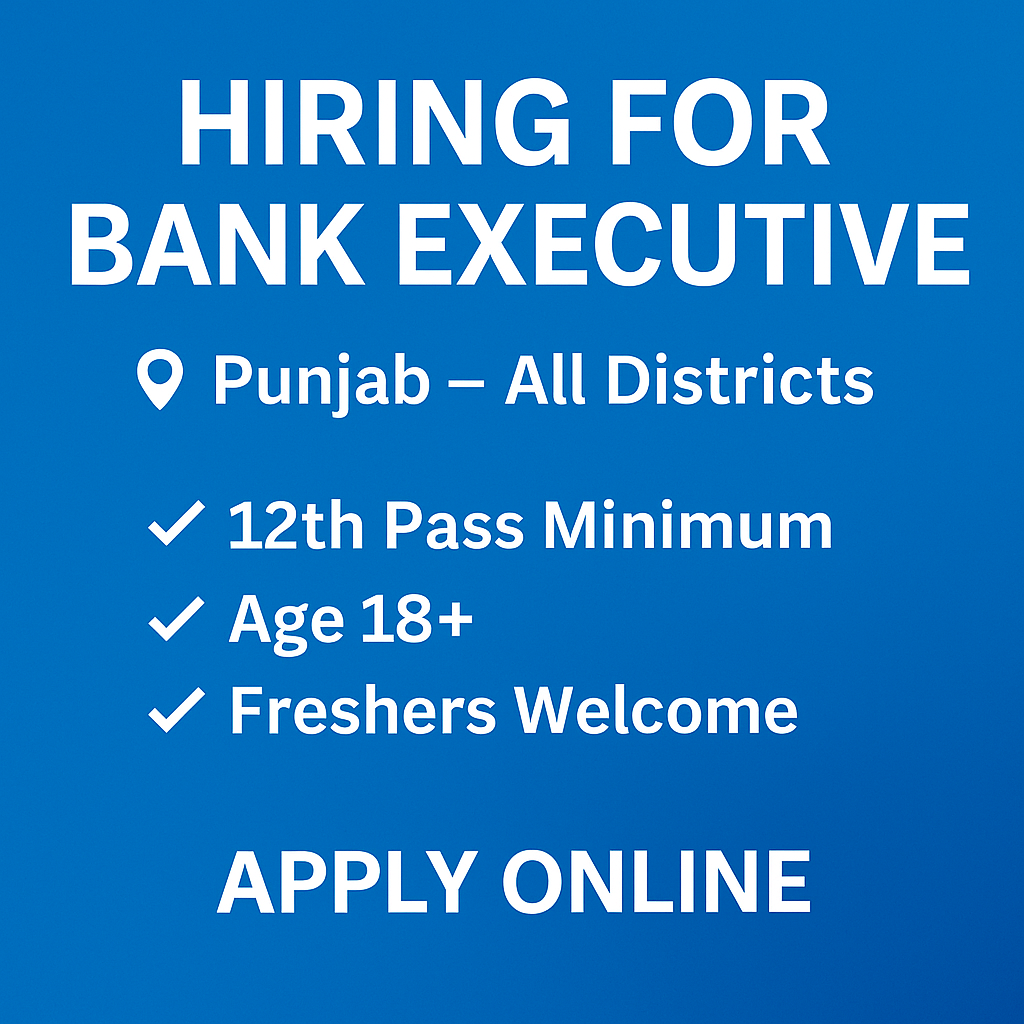 JOBS in Punjab by VS Batth Facebook ad: Looking to start your career in the banking…