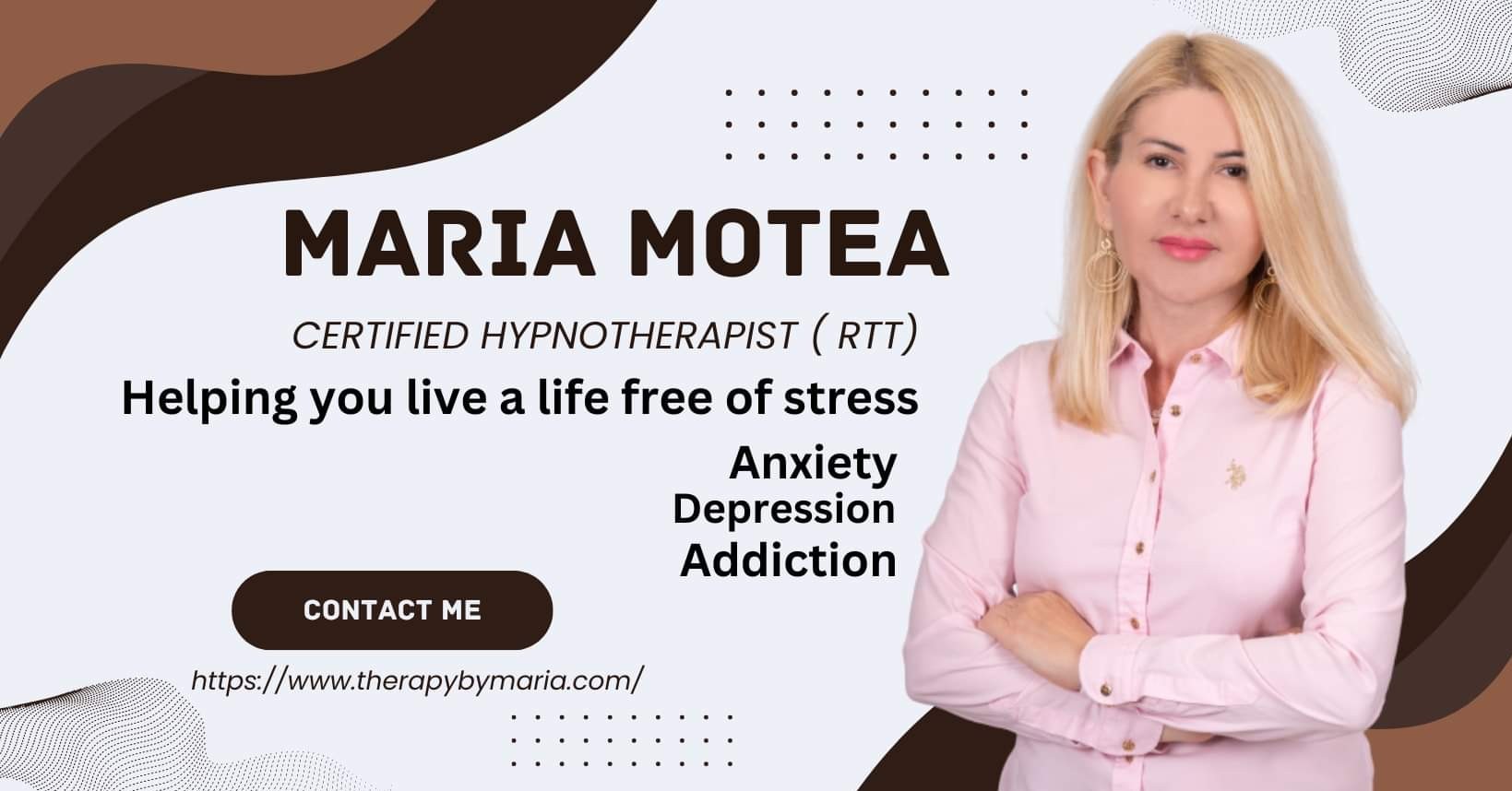 Maria Motea Clinical Hypnotherapist ad creative