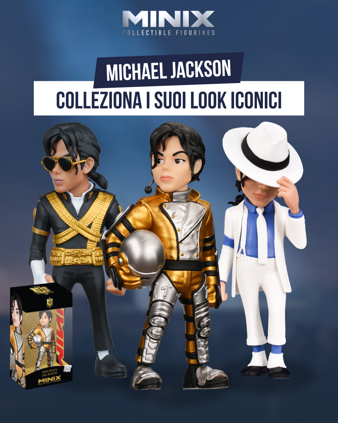 Minix Figurines France Facebook ad: Colleziona i look iconici di Michael Jackson