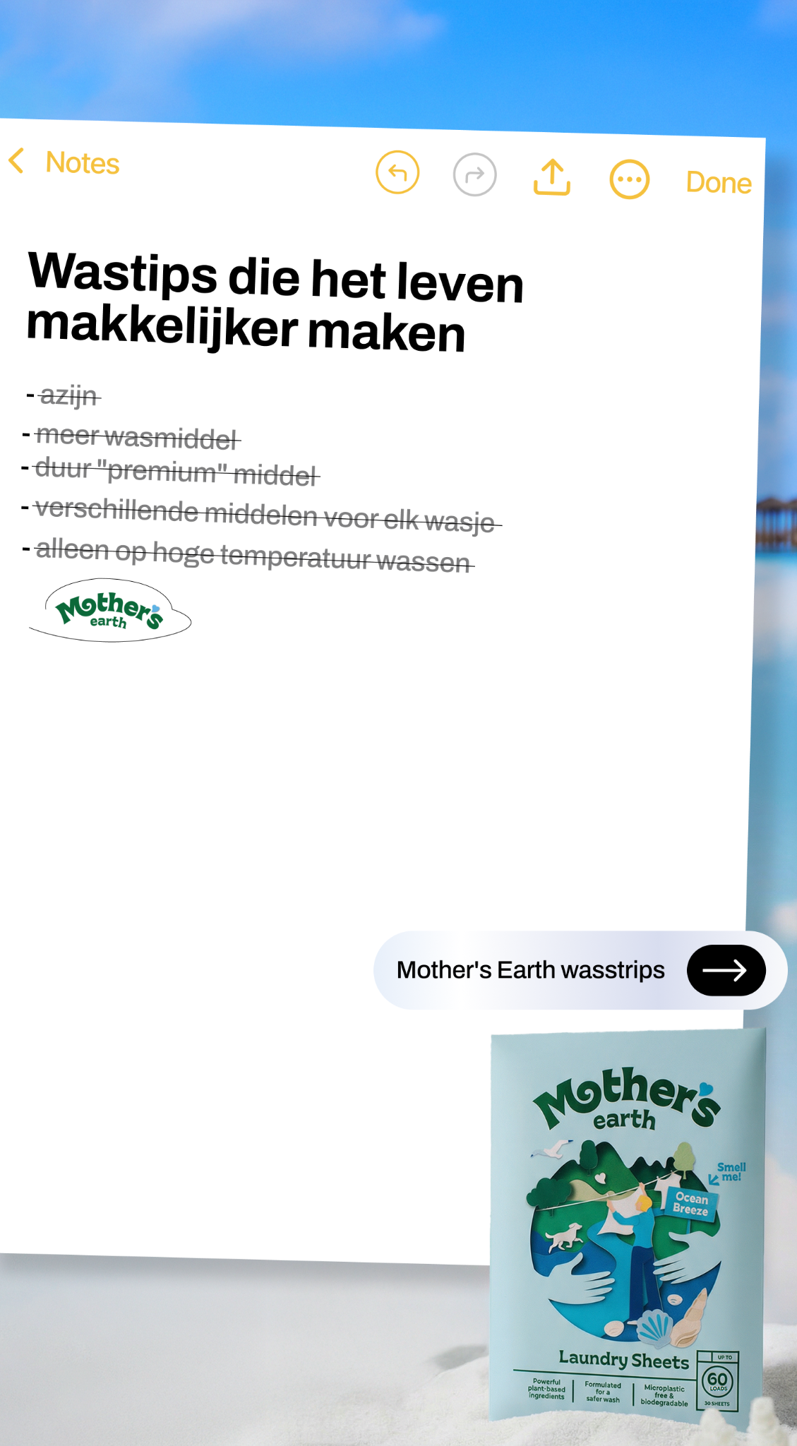 Mothers Earth Facebook ad