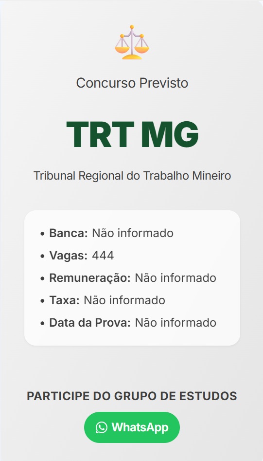 Estratégia Concursos Facebook ad: Grupo de Estudos TRT MG