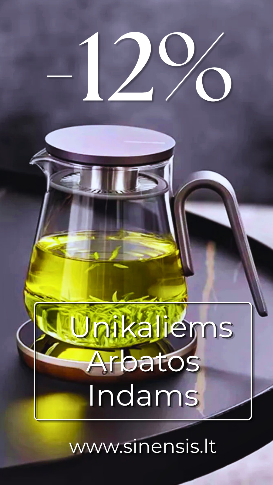 sinensis.lt Facebook ad: 12% OFF INDAMS - kodas: INDAI