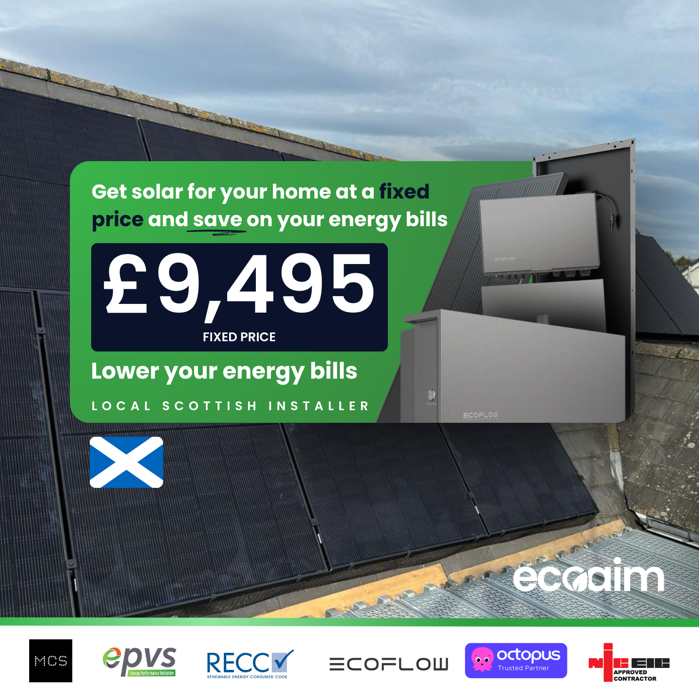 Ecoaim Facebook ad: Everything included for £9,495
