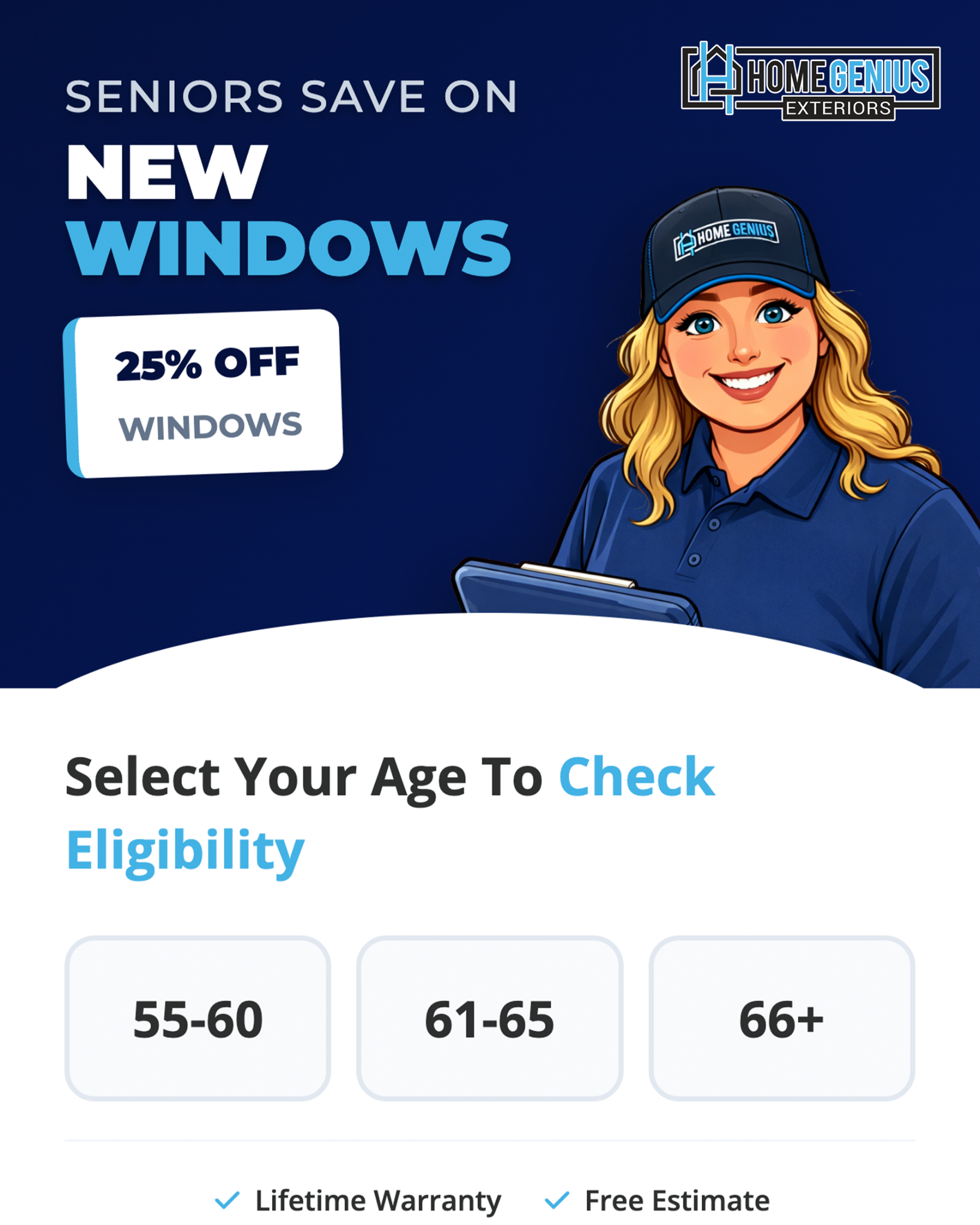 Home Genius Exteriors Facebook ad