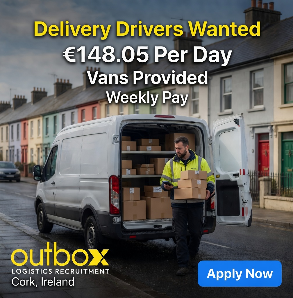 Outbox Recruitment Facebook ad: Delivery Drivers Wanted, Cork