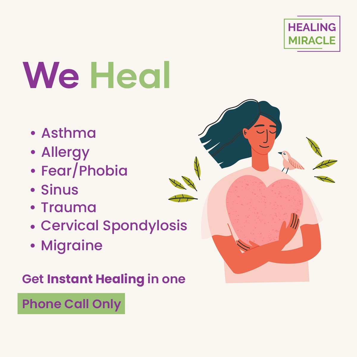 Healing Miracle Facebook ad: INSTANT & Complete Healing for FREE
