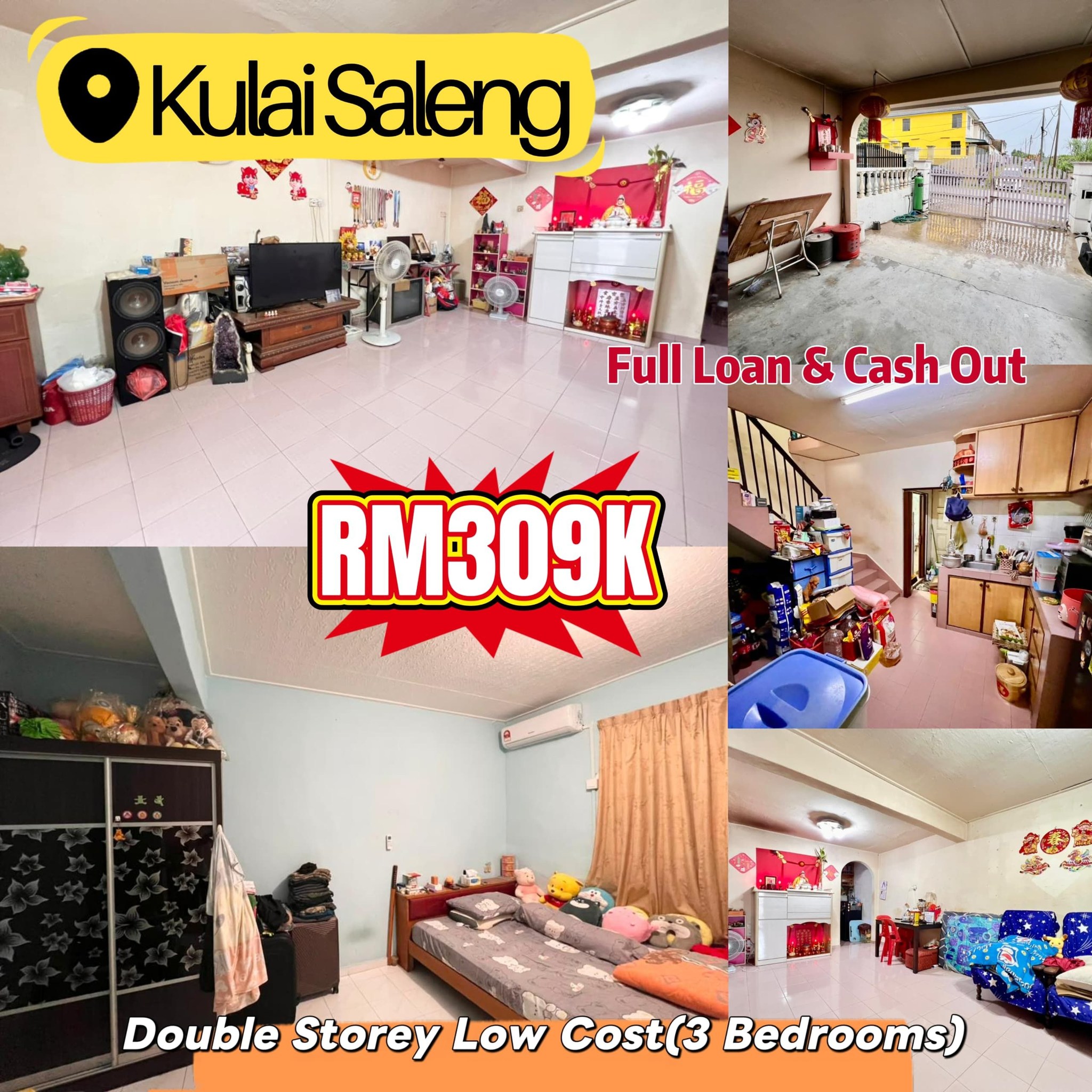 KX Property Johor Facebook ad: For Sale (Kulai Saleng-Double Storey Low Cost)