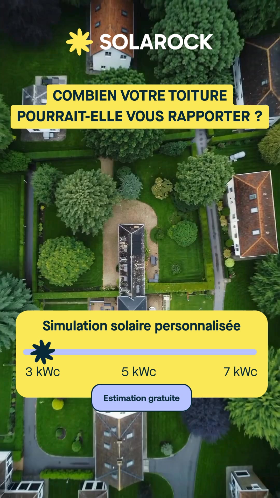 Solarock Facebook ad: Faites votre estimation gratuite