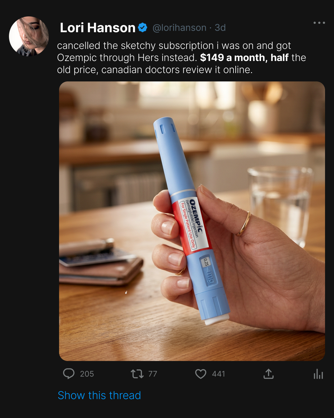 Hers Facebook ad