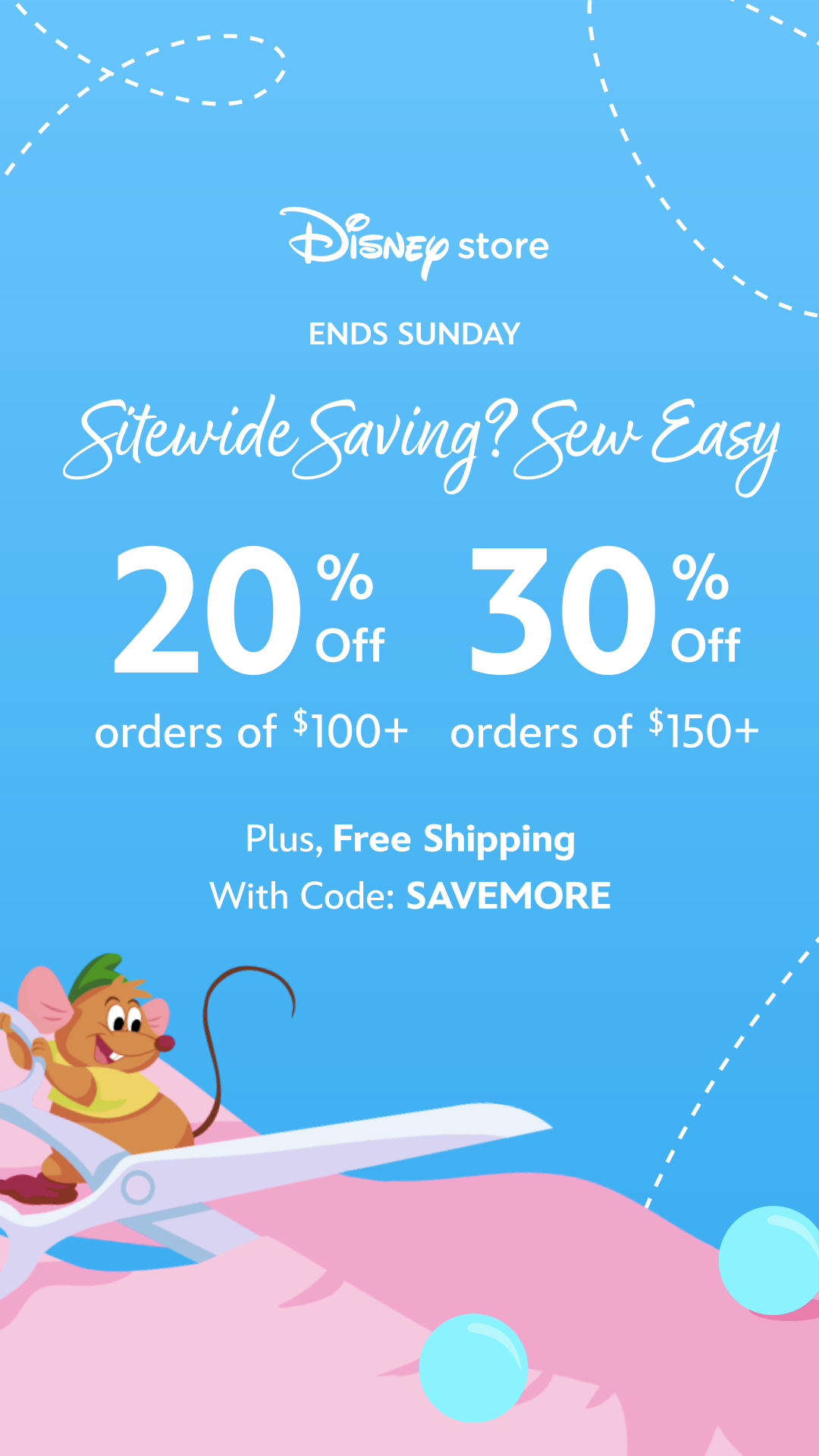 Disney Store Facebook ad