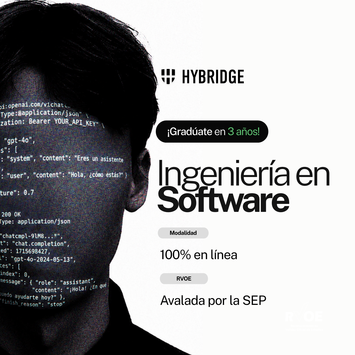 Hybridge Education Facebook ad