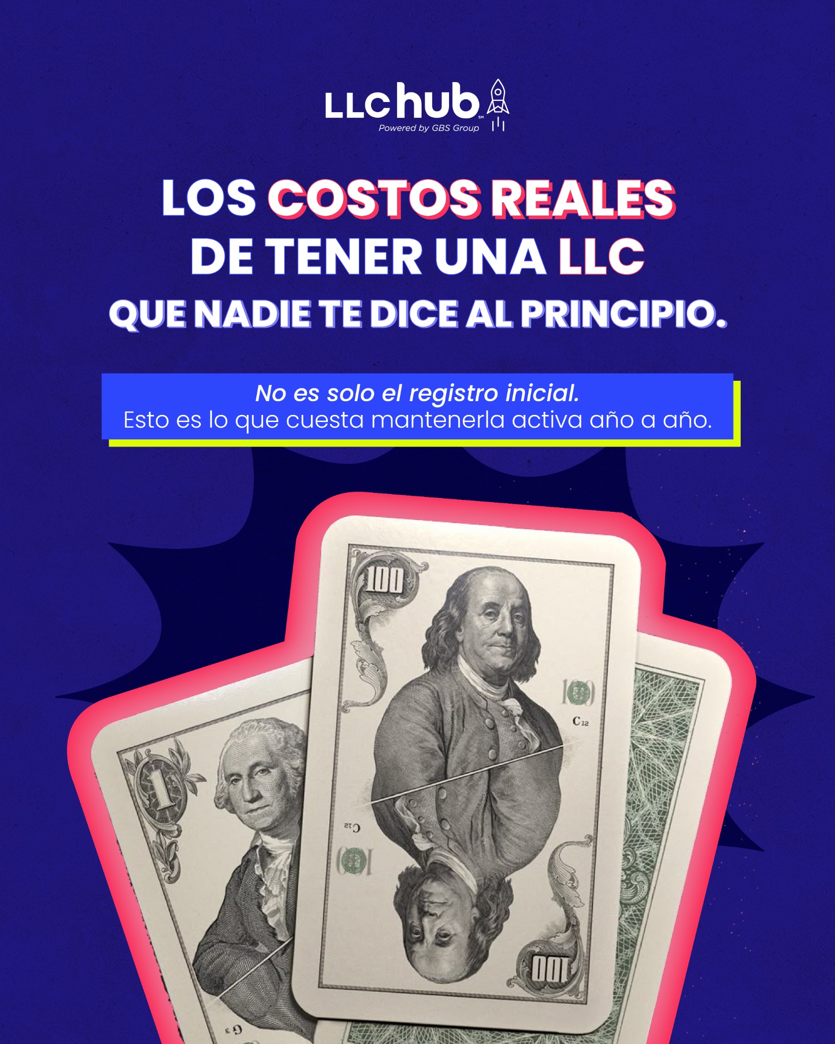 LLC Hub Facebook ad: El registro inicial no es el único pago…