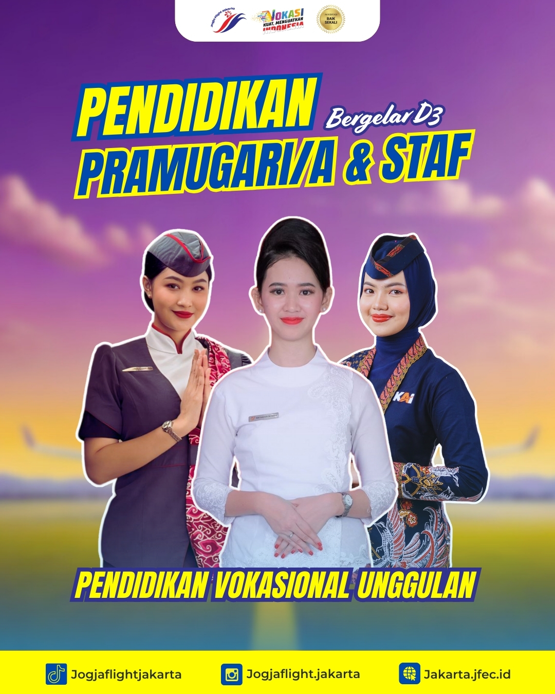 Jogja Flight Jakarta Facebook ad: GRATIS BIAYA PENDAFTARAN