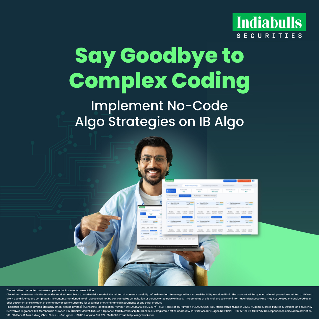 Indiabulls Securities Facebook ad: Automate Your Trades, No Coding Required
