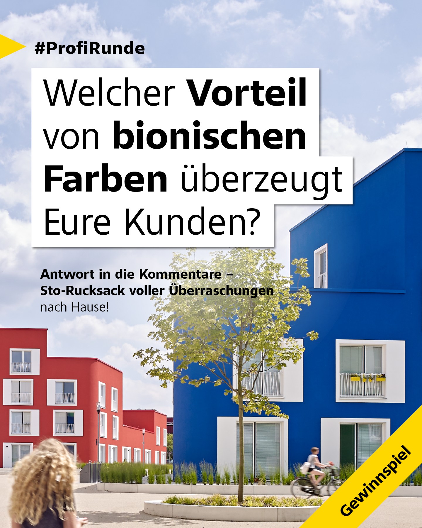 Sto Deutschland Facebook ad: Los geht die, und Ihr seid die Profis!