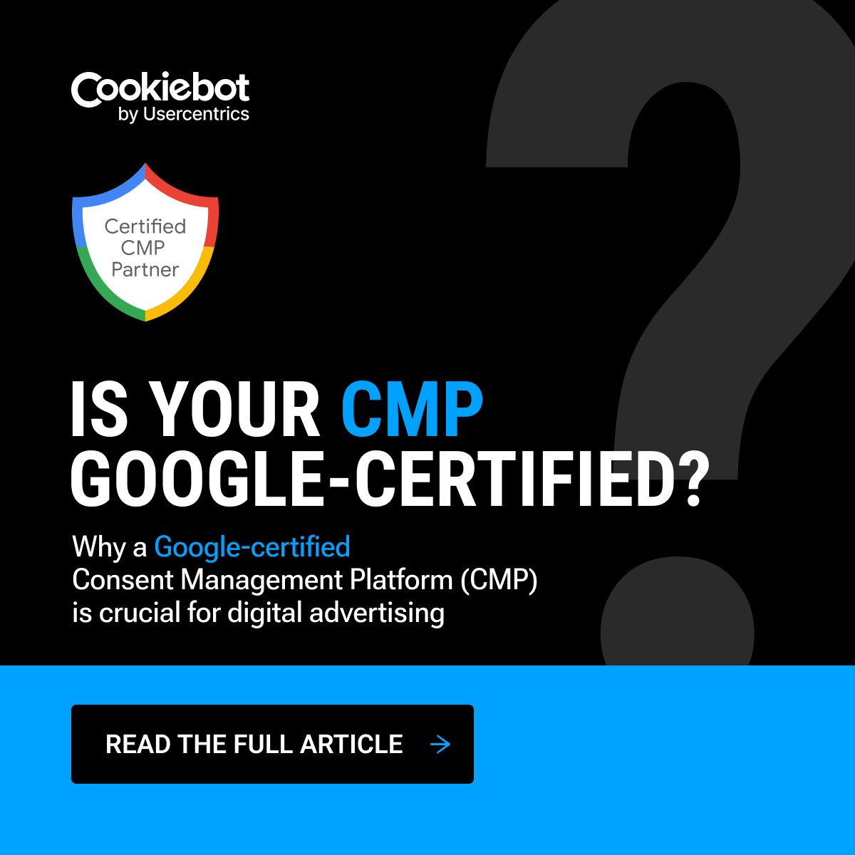 Cookiebot CMP Facebook ad