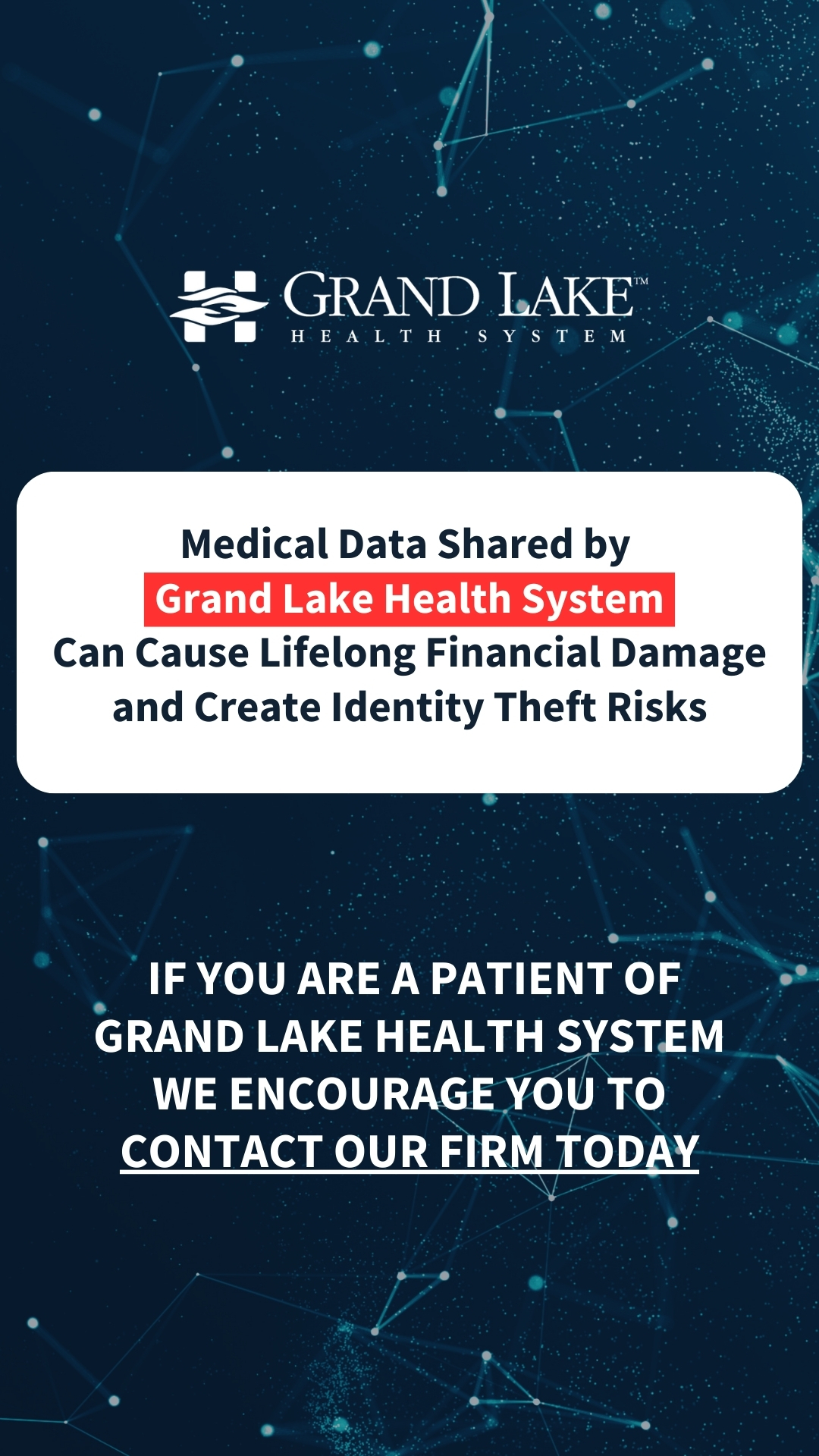 Hospital Data Privacy Lawyers Facebook ad