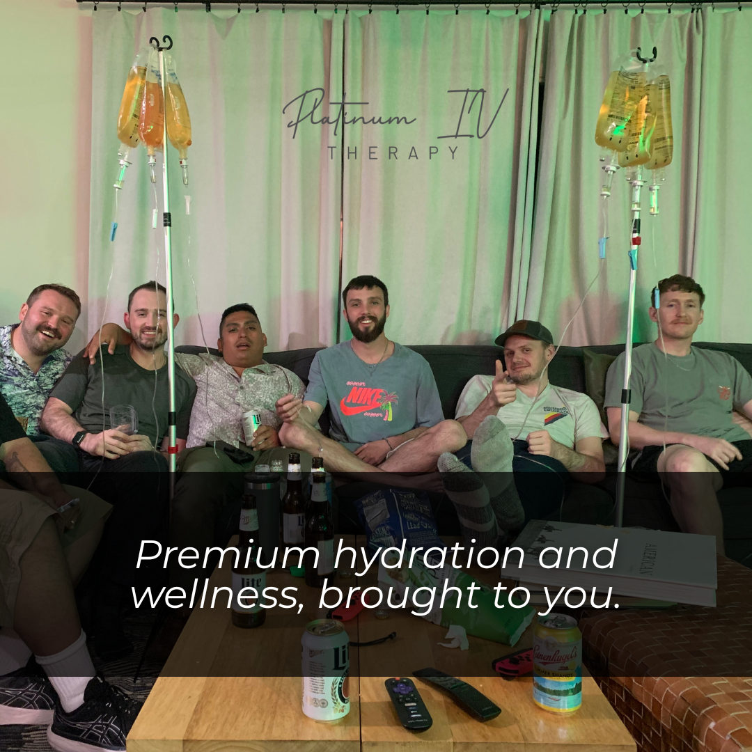 Platinum IV Therapy Facebook ad: Premium Hydration. Delivered 24/7.