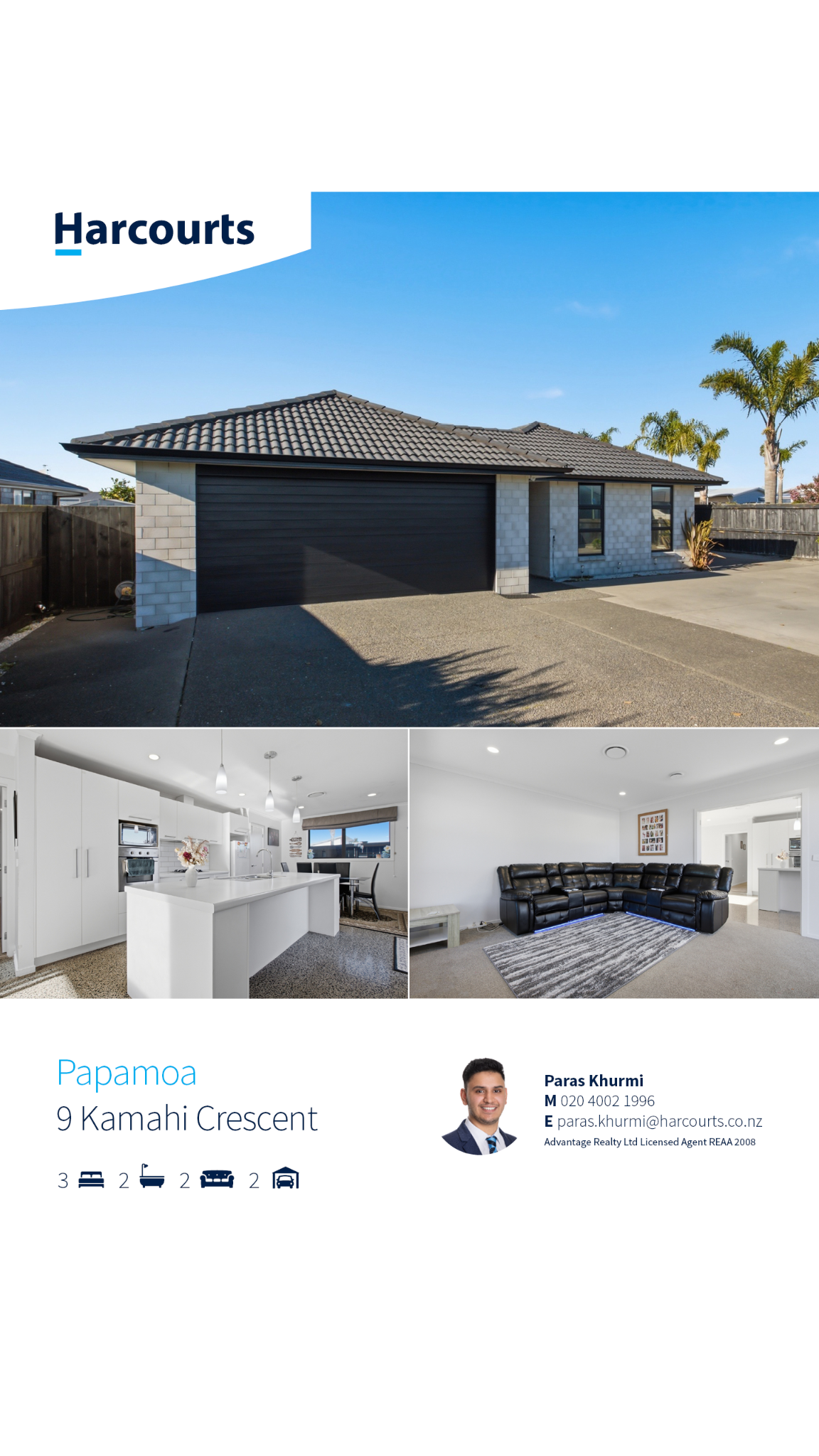 Harcourts Advantage Tauranga Facebook ad: Papamoa family haven