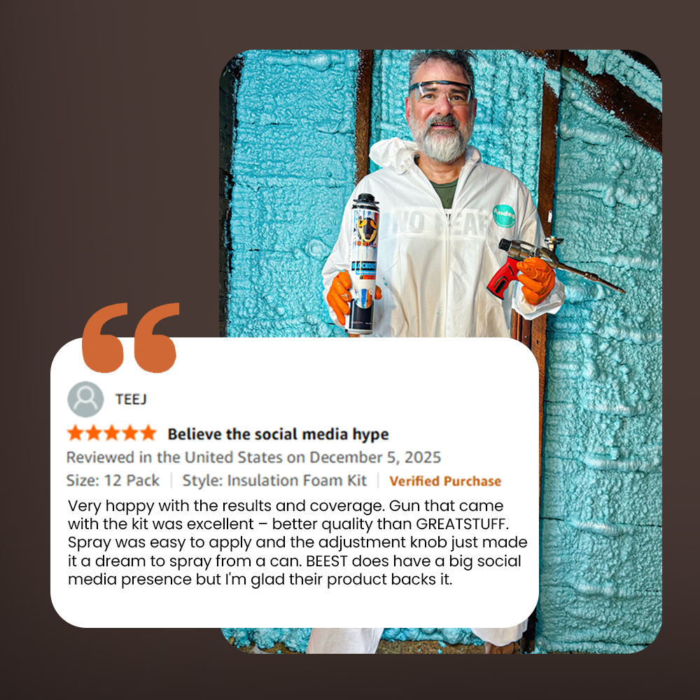 Getbeest Facebook ad: Pro-Grade DIY Spray Foam Insulation Kit