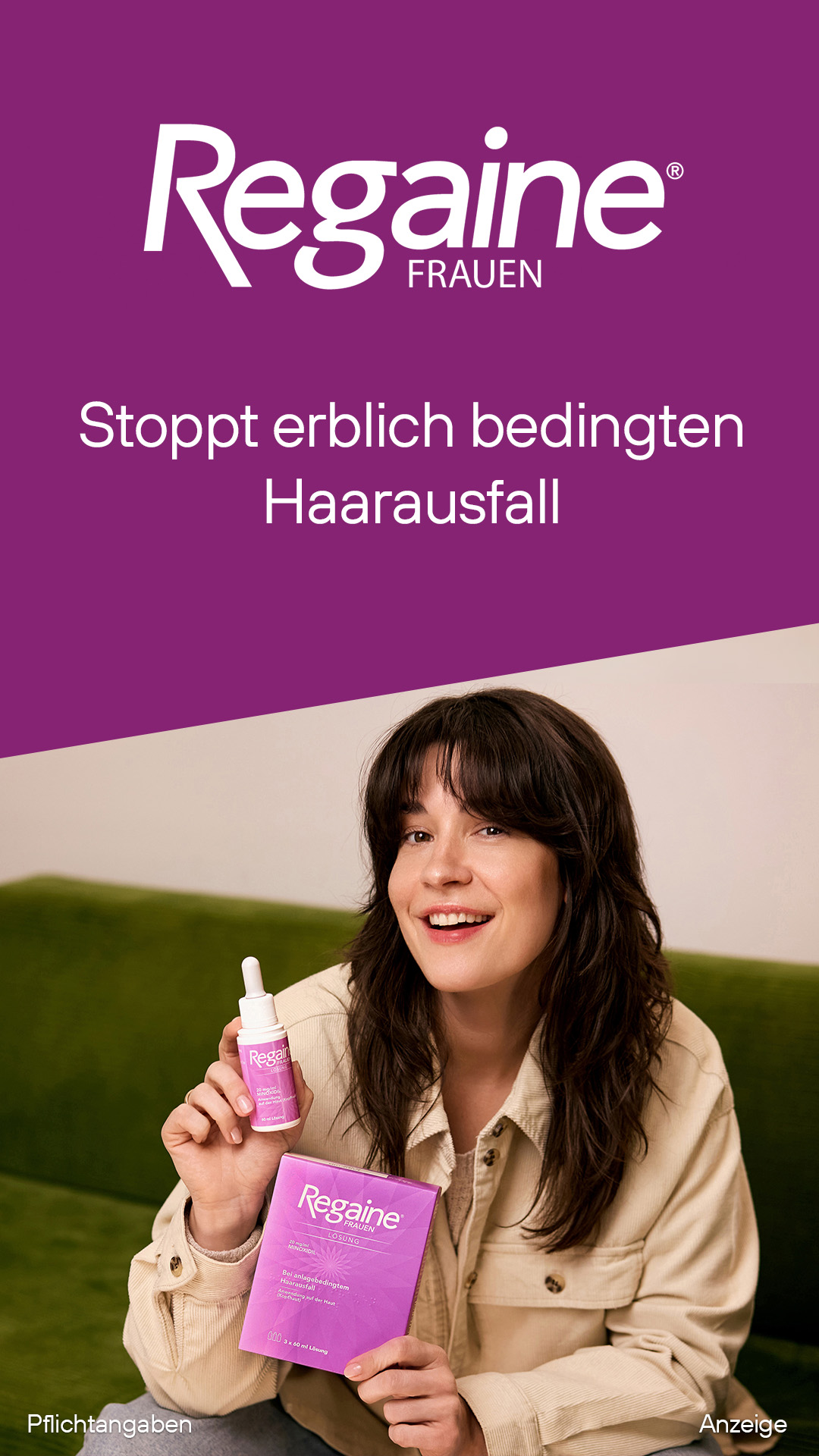 Regaine Deutschland Facebook ad from Apr 20, 2026