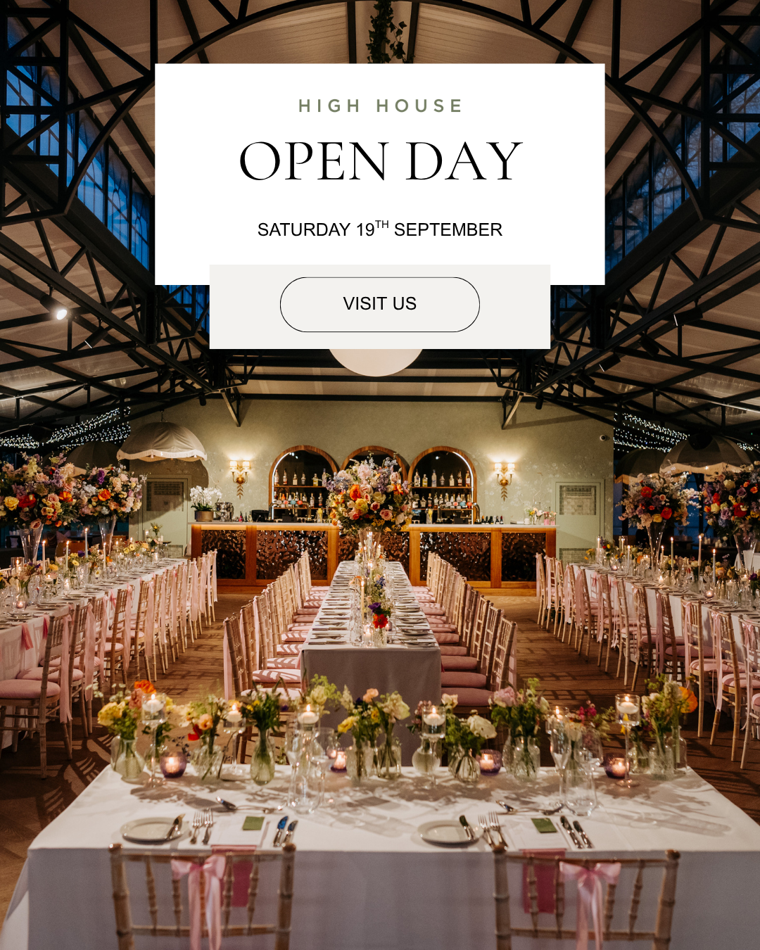 High House Weddings Facebook ad: Join us for a relaxed and elegant open…